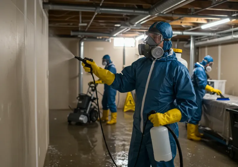 Basement Sanitization and Antimicrobial Treatment process in Washington County, IA