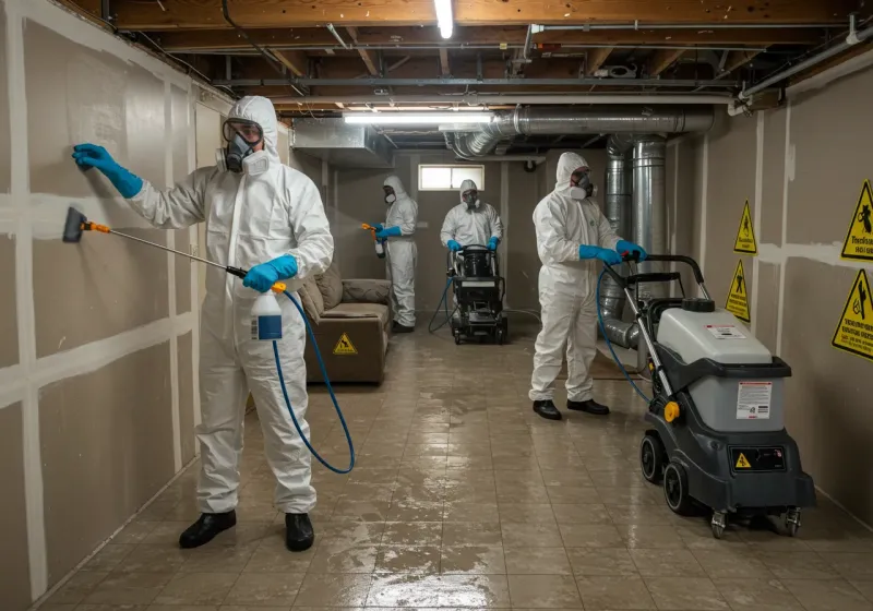 Basement Moisture Removal and Structural Drying process in Washington County, IA